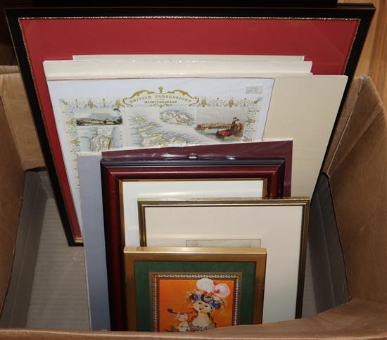 A collection of twelve assorted prints etc. and an abstract(13).